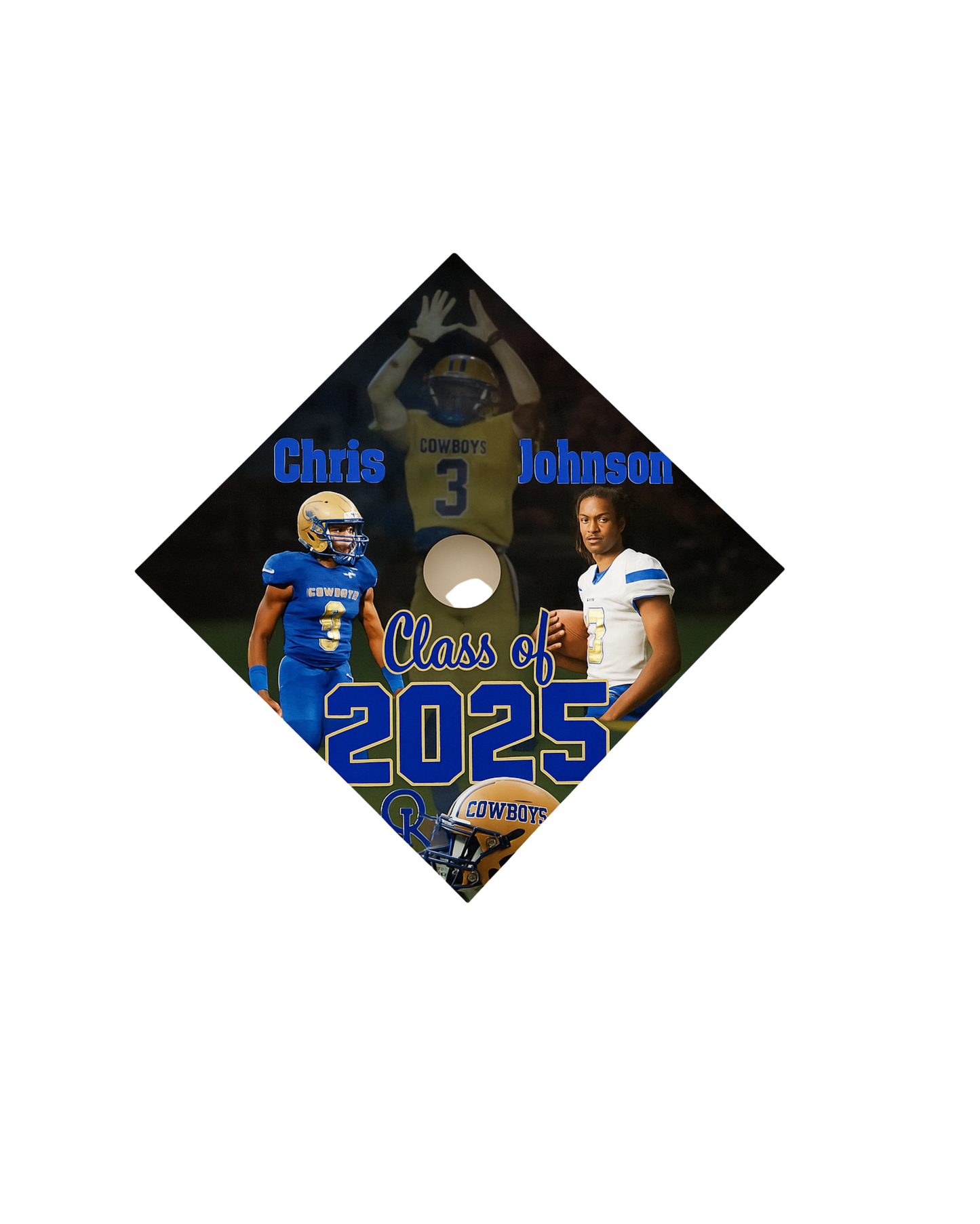 Custom Sublimated Grad hat Topper